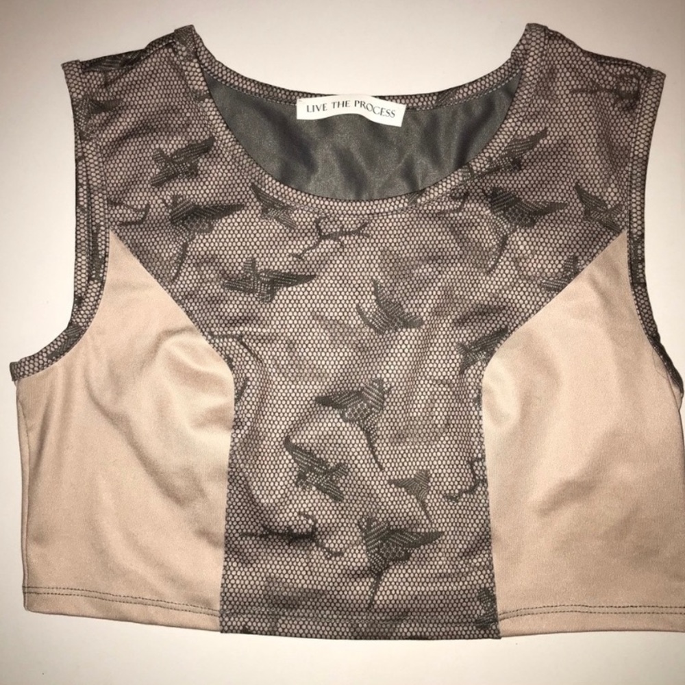 Live the Process Butterfly Crop Top